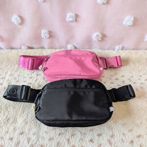 Lole Jamie Pink and Black Waist Belt Bags